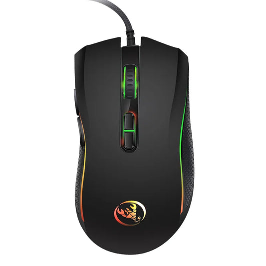 Novo mouse gamer com fio 7 botões 3200dpi led óptico usb