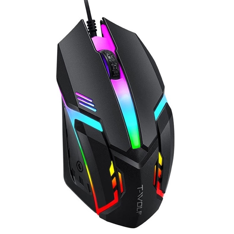 Mouse Gamer Usb 3200dpi Led Rgb Com Fio JX-M20