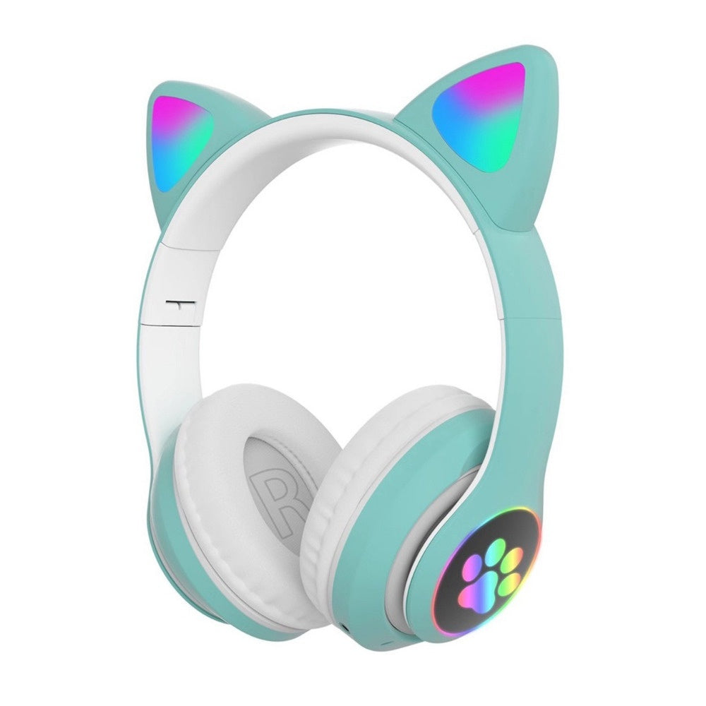 Fone Headphone Orelha Gato Colorido Led